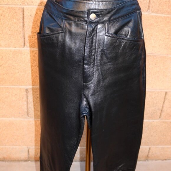 Womens Wilsons Leather Pants Suit Jacket Black Vintage 90s Y2K - Picture 12 of 16